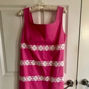 Lilly Pulitzer pink sundress.